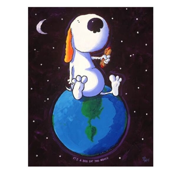 Dog Eat Dog Colourful Graphic Art Print Kids Bedroom Poster Collectible - Picture 1 of 5